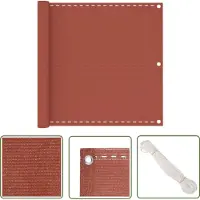 The Living Store Paravento per balconi terracotta rossa 90x400 cm HDPE