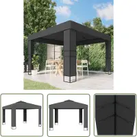 The Living Store Padiglione Living Store con doppio tetto 3 x 3 m antracite