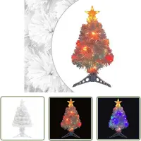 The Living Store Albero di Natale artificiale con LED bianchi 64 cm in fibra di vetro