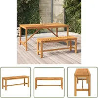 The Living Store Panca da giardino 110 cm in legno massiccio di acacia
