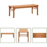 The Living Store Panca da giardino a 2 posti 120 cm in legno massiccio di eucalipto