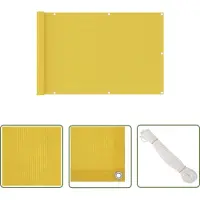 The Living Store Schermo privacy per balcone giallo 90x400 cm HDPE