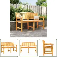The Living Store Panca da giardino 149,5x60x90 cm Teak massiccio