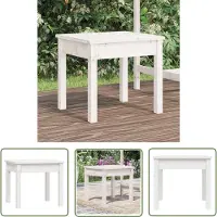 The Living Store Panca da giardino bianca 50x44x45 cm in legno di pino massiccio
