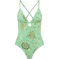 Shiwi Ladies Rowy Swimsuit Botanic Green Botanic Flower Taglia: 34 | Costumi Interi Outlet | Donna | Verde