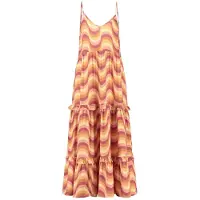 Shiwi Sicily Dress Groovy Wave Frozen Choco Brown Taglia: M | Abiti Midi Outlet | Donna | Marrone