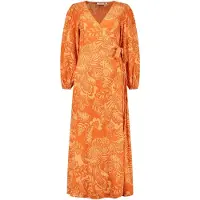 Shiwi Nairobi Dress Artsy Leaves Fresh Apricot Orange Taglia: S | Maxi abiti Outlet | Donna | Arancia