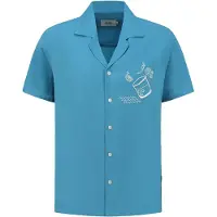 Shiwi Men Shortsleeve Mezcal Paloma Canadian Blue Taglia: XXL | Camicie Casual Outlet | Uomo | Blu