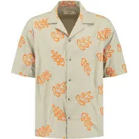 Shiwi Men Shortsleeve Reef Embroidery Beige Taglia: XL | Camicie Casual Outlet | Uomo | Marrone