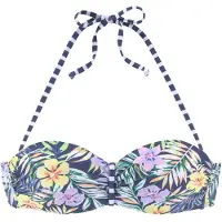 Venice beach Top per bikini marino / giallo chiaro / verde chiaro / sambuco