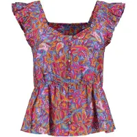 Shiwi Elle Blouse Sicilian Flower Purple Sicilian Flower Taglia: M | Magliette intime Outlet | Donna | Viola