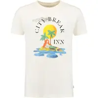 Shiwi City Break Inn T-shirt Jet Stream White Taglia: XL | T-shirt stampate Outlet | Uomo | Bianco