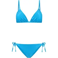Shiwi Ladies Romy Bikini Set Metallic Blue Metallic Structure Taglia: 42 | Bikini Outlet | Donna | Blu