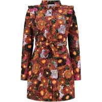 Shiwi Santiago Corduroy Flower Dress Wine Purple Flower Taglia: L | Abiti in T-Shirt Outlet | Donna | Viola
