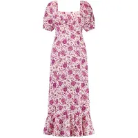 Shiwi Jess Dress Botanic Flower Pink Botanic Flower Taglia: XS | Abiti Midi Outlet | Donna | Rosa