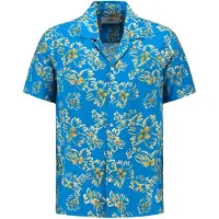 Shiwi Men Shortsleeve Washed Flower Skydive Blue Taglia: M | Camicie Casual Outlet | Uomo | Blu