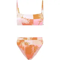 Shiwi Ladies Lola Bikini Set Block Palm Iced Strawberry Pink Taglia: 42 | Bikini Outlet | Donna | Rosa