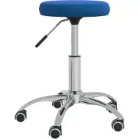 vidaXL Sedia da pranzo in velluto blu