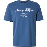Tommy Hilfiger Script Logo Tee Aegean Sea Taglia: S | Magliette basic Outlet | Uomo