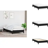 vidaXL Struttura letto nera 90x190 cm in tessuto - Letti e strutture letto