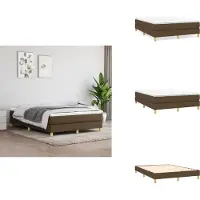 vidaXL Letto a molle scure 140x190 cm in tessuto - Letti e strutture letto