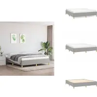 vidaXL Struttura letto grigio chiaro 180×200 cm in tessuto - Letti e strutture letto