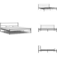 vidaXL Struttura letto in metallo grigio 180×200 cm - Letti e strutture letto