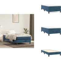 vidaXL letto Boxspring blu scuro 90x190 cm in velluto - Letti e strutture letto