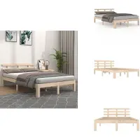 vidaXL Letto in legno massiccio 135x190 cm - Letti e reti