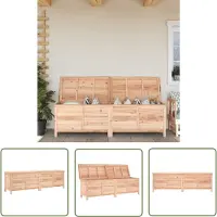 The Living Store Cassapanca da giardino 198,5x50x56,5 cm in legno massiccio di abete