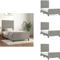 vidaXL Letto con testiera in velluto grigio chiaro 90x190 cm - Letti & Reti