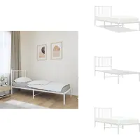 vidaXL Giroletto con testata in metallo bianco 80x200 cm - Letti & reti