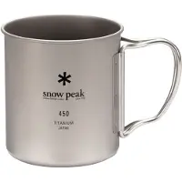 Snow Peak Titanium Single Cup (450 ml, grigio)
