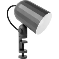 HAY Lampada con morsetto Noc Clip, grigio scuro, metallo, spina, E14