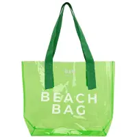 Bagmori Borsa da spiaggia verde / bianco