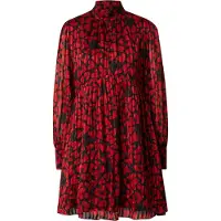 The Kooples Long-sleeved Short Dress W A Button-in High Neck Black - Red Taglia: 38 | Abiti in T-Shirt Outlet | Donna | Nero