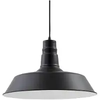 LINDBY lampada a sospensione Laylan, nichel/bianco, Ø 46 cm, metallo