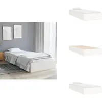 vidaXL Letto in legno massiccio bianco 75x190 cm - Letti & reti
