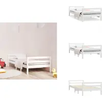 vidaXL Letto in legno massiccio bianco 80x200 cm pino - Letti e strutture letto
