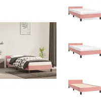 vidaXL Letto con testiera in velluto rosa 80x200 cm - Letti & Reti
