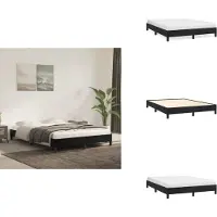 vidaXL Struttura letto nera 140x190 cm in velluto - Letti e strutture letto