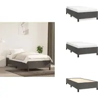 vidaXL Struttura letto grigio scuro 90x190 cm in velluto - Letti e strutture letto