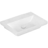 Villeroy & Boch Subway 3.0, lavabo rectangulaire, sans percement pour la robinetterie, sans trop-plein, 650x470mm, 4A706801, 4A706801