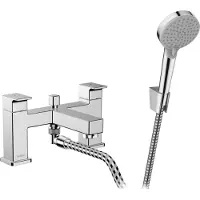 Hansgrohe Vernis Shape - Miscelatore per bordo vasca con accessori, installazione a 2 fori, cromo 71462000