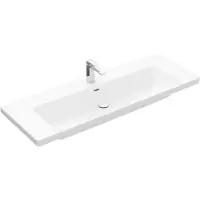 Villeroy & Boch Subway 3.0 lavabo à poser, 1 trou pour robinet, avec trop-plein, non rectifié, 1300x475mm, 4A70D5R1, 4A70D5R1
