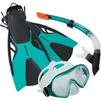 Schildkröt Funsports Schnorchel Set Cayman Giochi da spiaggia (37-42 - S/M, turquoise)