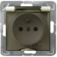 Ospel Impresja ecru p/t Presa singola con messa a terra 2P+Z IP44 Sportello antifumo senza cornice