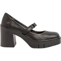 Art per donna. 119771101003_001 Scarpe in pelle nera del 1977 -Altezza tacco 9 cm (38), Nero, 8 a 10cm, Velcro, Casual