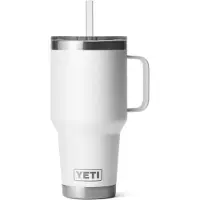 Yeti Coolers Rambler Straw Mug Bicchiere isolante (1035 ml, bianco/grigio)