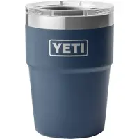 Yeti Rambler Stackable Cup 16oz Mag Slider Lid, Navy Blue, tazza thermos impilabile con coperchio, 473 ml